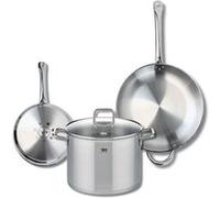 Ensemble de 2 Poêles de cuisson 24 et 32 cm et 1 faitout 26 cm Elo Profi Citrin