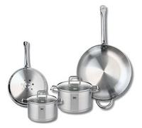 Ensemble de 2 Poêles de cuisson 24 et 32 cm et 2 faitouts 16 et 20 cm Elo Profi Citrin Gris