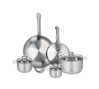 Ensemble de 2 Poêles de cuisson 24 et 32 cm et 3 faitouts 12, 14 et 20 cm Profi Brillant Elo