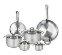 Ensemble de 2 Poêles de cuisson 24 et 32 cm et 4 faitouts 12, 14, 20 et 24 cm Elo Profi Brillant