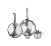 Ensemble de 2 Poêles de cuisson 28 et 32 cm et 1 faitout 14 cm Elo Profi Brillant Elo