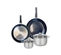 Ensemble de 2 Poêles de cuisson 28 et 32 cm et 2 faitouts 14 et 20 cm Prima Brillant Elo