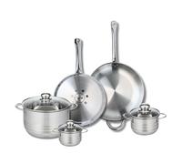 Ensemble de 2 Poêles de cuisson 28 et 32 cm et 3 faitouts 12, 14 et 24 cm Profi Brillant Elo