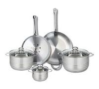 Ensemble de 2 Poêles de cuisson 28 et 32 cm et 3 faitouts 14, 20 et 24 cm Profi Brillant Elo