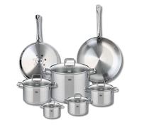 Ensemble de 2 Poêles de cuisson 28 et 32 cm et 5 faitouts 12 14 16 20 et 26 cm Elo Profi Citrin