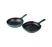 Ensemble de 2 poêles en aluminium pressé pour induction Wok + Grill San Ignacio Media