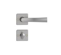 Ensemble de 2 poignées à levier sur rosace Krom Saten Cond 38/43 Vachette FLEX 6437, poli / chrome satiné