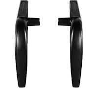 Ensemble de 2 poignées de fenêtre universelles, poignée de porte, serrure de fenêtre, pivotant, pied de fenêtre, noir et blanc, ouverture de fenêtre extérieure (White)