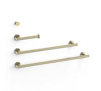 Ensemble de 2 Porte-serviettes, 1 Dérouleur WC, 1 Patère Porte-serviettes Cava doré - TRES 09598102CA