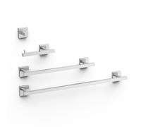 Ensemble de 2 Porte-serviettes et 1 Dérouleur à papier WC Chrome - TRES 9598101