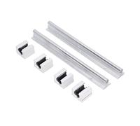 Ensemble de 2 rails de guidage et 4 blocs coulissants de qualité supérieure, composants de mouvement linéaire en alliage d'aluminium et d'acier allié pour machines industrielles