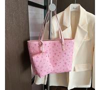 Ensemble de 2 sacs cabas à double poignée, grande capacité, imprimé intégral nœuds et fleurs. Idéaux pour le travail, les trajets quotidiens, le transport en famille ou entre amis. Grande capacité, po