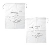 Ensemble de 2 Sacs de conservation pour pommes de terre en coton Fackelmann Eco Friendly