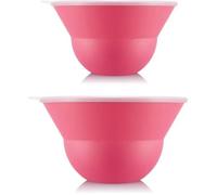 Ensemble De 2 Saladiers 3 L Et 4.9 L Avec Couvercle Silicone - Bodum - Topee - Bubblegum Rose