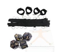 Ensemble de 2 sangles de contention pour les mains et les pieds en nylon noir, accessoires de soutien pour les mains pendant la pratique du yoga, conception axée sur l'expérience du yoga