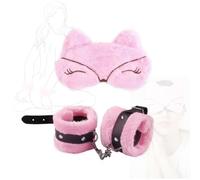 Ensemble de 2 sangles de yoga avec support intégré pour les mains et la tête, doublé de polaire rose