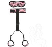 Ensemble de 2 sangles de yoga en nylon rose, haute élasticité et durabilité