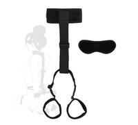 Ensemble de 2 sangles de yoga pour les mains en nylon noir Exercice de coordination du cou et des mains Expérience d'entraînement en studio de yoga