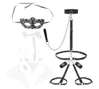 Ensemble de 2 sangles d'exercice de yoga noires, kit d'entraînement de yoga pour la taille