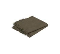 - Ensemble de 2 serviettes de table à franges MAHA - 40 x 40 cm - Kaki - Maha