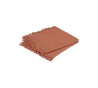 Atmosphera - Ensemble de 2 serviettes de table à franges MAHA - 40 x 40 cm - Terracotta - Maha G