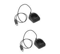 Ensemble de 2 stations de charge pour talkies-walkies, base de charge pour chargeur radio USB ABS