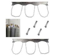 Ensemble de 2 Supports pour Bouteilles d'argon en Acier Inoxydable - Support de Rangement Vertical pour cliniques, laboratoires, Maisons de Retraite, usines - Pré-percé pour Une Installation