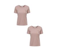 Ensemble de 2 T-shirts pour femme JDY en coton. Stylish T-shirt à manches courte