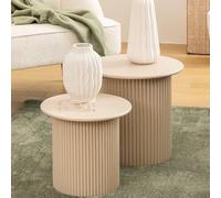 Ensemble De 2 Tables À Café En Bois Eino - Beige Beige