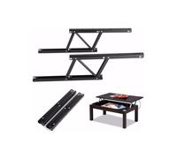 Ensemble de 2 tables basses relevables avec charnières métalliques