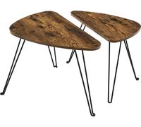 Ensemble De 2 Tables D'appoint, Table Gigogne, Table D'extrémité, Pour Salon, Salle À Manger, Chambre À Coucher, Style Industriel, R