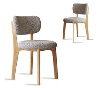 Ensemble de 2 tables de salle à manger en velours avec 4 chaises en flanelle épaisse avec coussin en éponge intégré - Design élégant - Meuble de salle à manger en bois pour cuisine et salle à manger