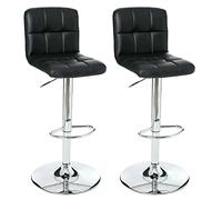 Ensemble de 2 tabourets de Bar DELEK Couleur Noire