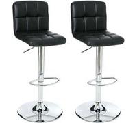 Ensemble De 2 Tabourets De Bar Delek Couleur Noire, WellHome. 44,5 x 54 x 90 cm Noir