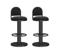 Ensemble de 2 tabourets de Bar pivotants à 360°, réglables en Hauteur, rembourrés et Modernes, avec Repose-Pieds et Dossier en Velours, Parfaits pour Un îlot de Cuisine ou Une pièce à Vivre.
