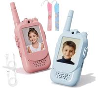 Ensemble de 2 Talkie walkie Enfants, Rechargeables, avec Fonction de Modification de la Voix, adaptés aux Enfants âgés de 3 à 12 Ans, Une idée de Cadeau de Noël créative