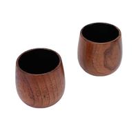 Ensemble de 2 Tasses à Boire en Bois Multifonctions, élégantes, pour le Whisky, le thé, le café, Parfaites pour les Réunions
