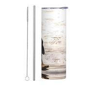 Ensemble de 2 tasses en acier inoxydable avec couvercle - Bouteille d'eau isotherme de 590 ml avec chapeau de cowboy et bottes - Parfaite pour le sport, le bureau et la maison