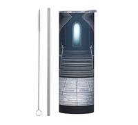 Ensemble de 2 tasses en acier inoxydable avec couvercle - Bouteille d'eau isotherme de 591 ml - Motif GhostlyGathering - Parfaite pour le sport, le bureau et la maison