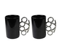 Ensemble de 2: tasses poing américain noir / argent - OFFRE