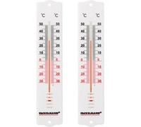 Ensemble de 2 Thermomètres d'intérieur et d'extérieur plastique Fackelmann Tecno