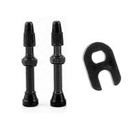 Ensemble de 2 Tiges de Valve Tubeless de Qualité (40 mm) pour Vélo, Avec Outil de Suppression de Noyau de Valve - Accessoires Essentiels pour une Conduite Sans Chambre à Air.