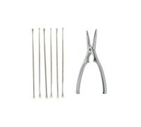 Fackelmann 9939550 Ensemble de 2 ustensiles de cuisine pour homards et crabes, curettes à crustacés, pince à homard, curette pince de crabe, Zinc, Acier inoxydable, Chromé, 17 x 4 cm