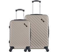 Ensemble de 2 valise bluestar - valise weekend et valise cabine cité - beige beige G