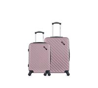 Ensemble de 2 valise bluestar - valise weekend et valise cabine cité - rose dore