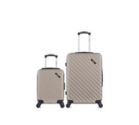 Ensemble de 2 valise bluestar - valise weekend et valise cabine xxs cité - beige