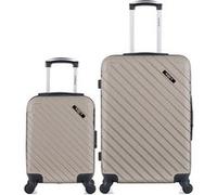 Ensemble de 2 valise bluestar - valise weekend et valise cabine xxs cité - beige beige G