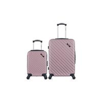 Ensemble de 2 valise bluestar - valise weekend et valise cabine xxs cité - rose dore rose dore G