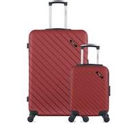 Ensemble de 2 valise grand format et valise cabine xxs cité - bordeaux bordeaux G