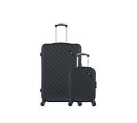 Ensemble de 2 valise grand format et valise cabine xxs cité - noir